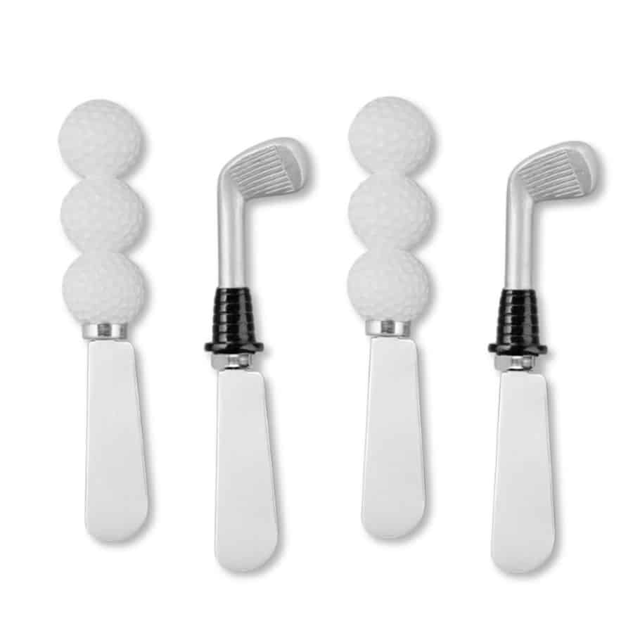 Golf-Themed Cheese Spreader Set – Hand-Painted Resin Handles, Set of 4