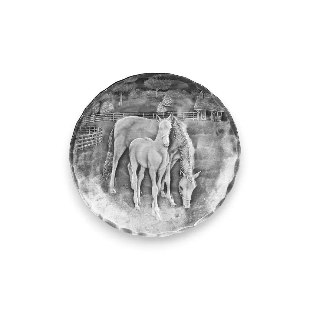 Handcrafted Horse Coaster | Equestrian Aluminum Barware