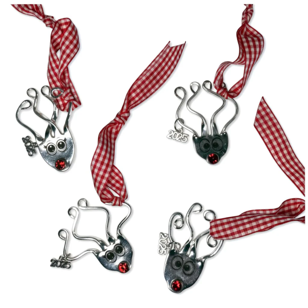 Handmade Rudolph Reindeer Ornament 2025 – Upcycled Fork