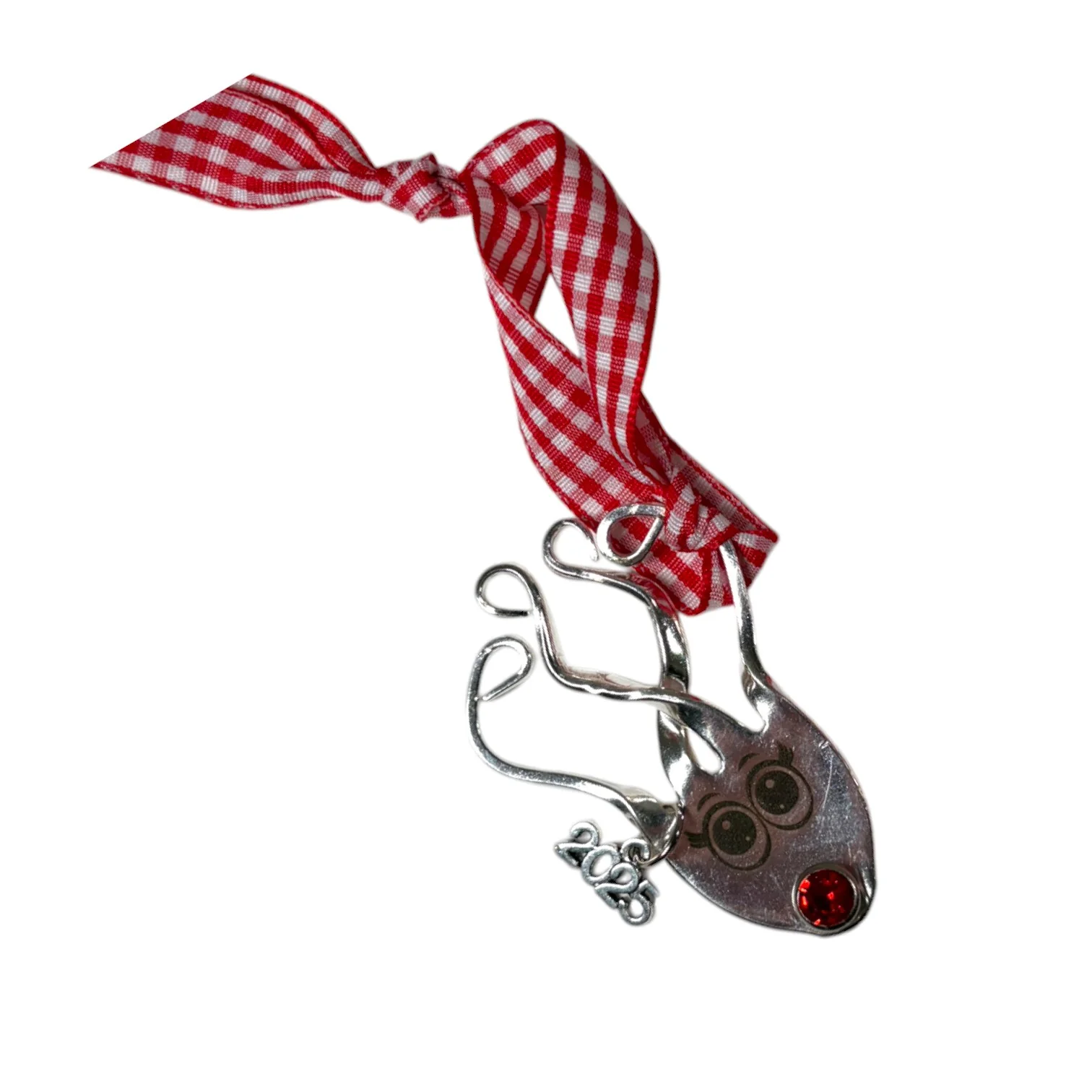 Handmade Rudolph Reindeer Ornament 2025 – Upcycled Fork - Image 5