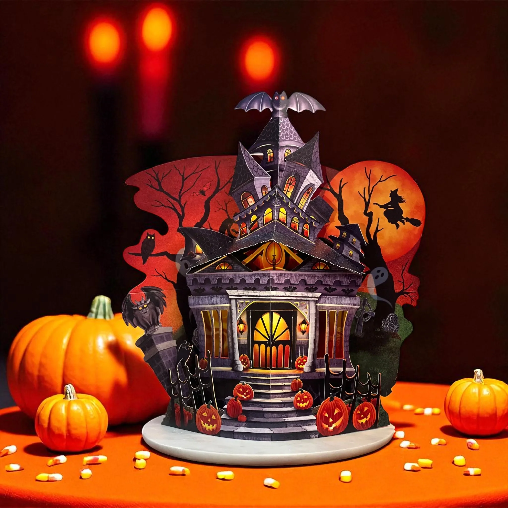 Haunted House Pop-Up Decoration Card