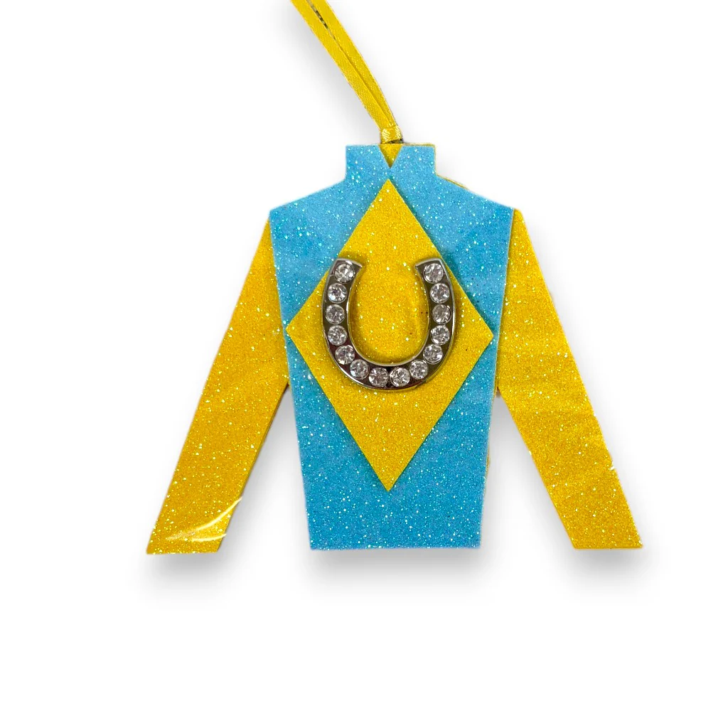 Heather French Henry Handcrafted Jockey Silks Christmas Ornaments | Kentucky Racing Decor - Image 4