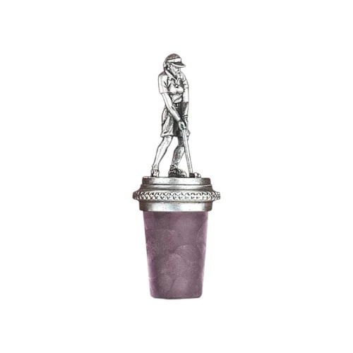 Heritage Pewter Bottle Stopper – Six Designs: Horseshoe, Horse, Golf Ball, Female Golfer, Male Golfer & Fleur-de-Lis - Image 5