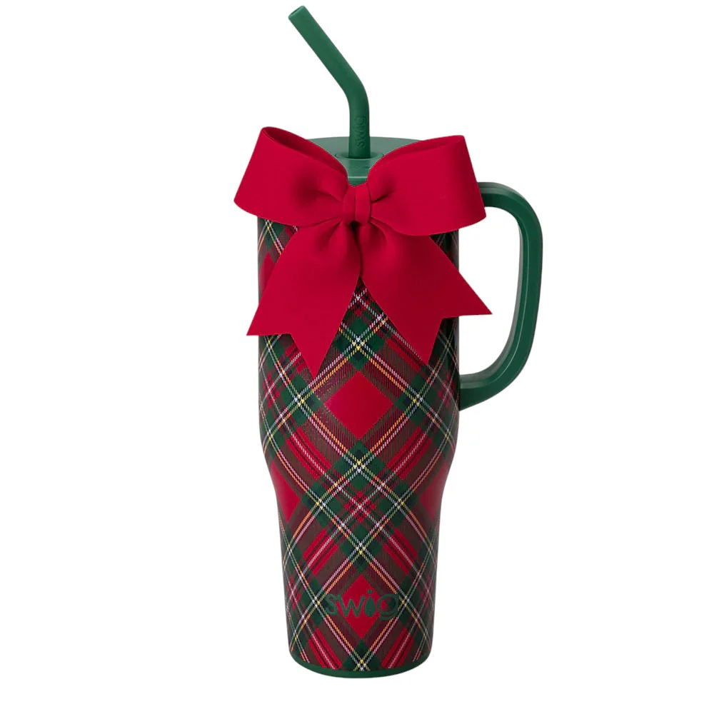 Holiday Christmas Plaid Drinkware – 40oz Mega Mug, 24oz Party Cup, 12oz Stemless - Image 5