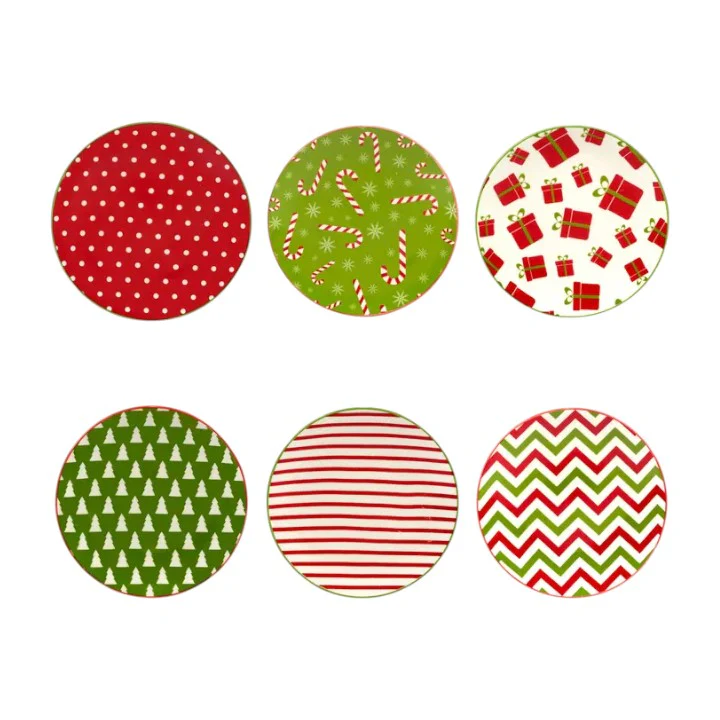 Holiday Fun Christmas Canapé Plate – 6” (Assorted Styles) - Image 3