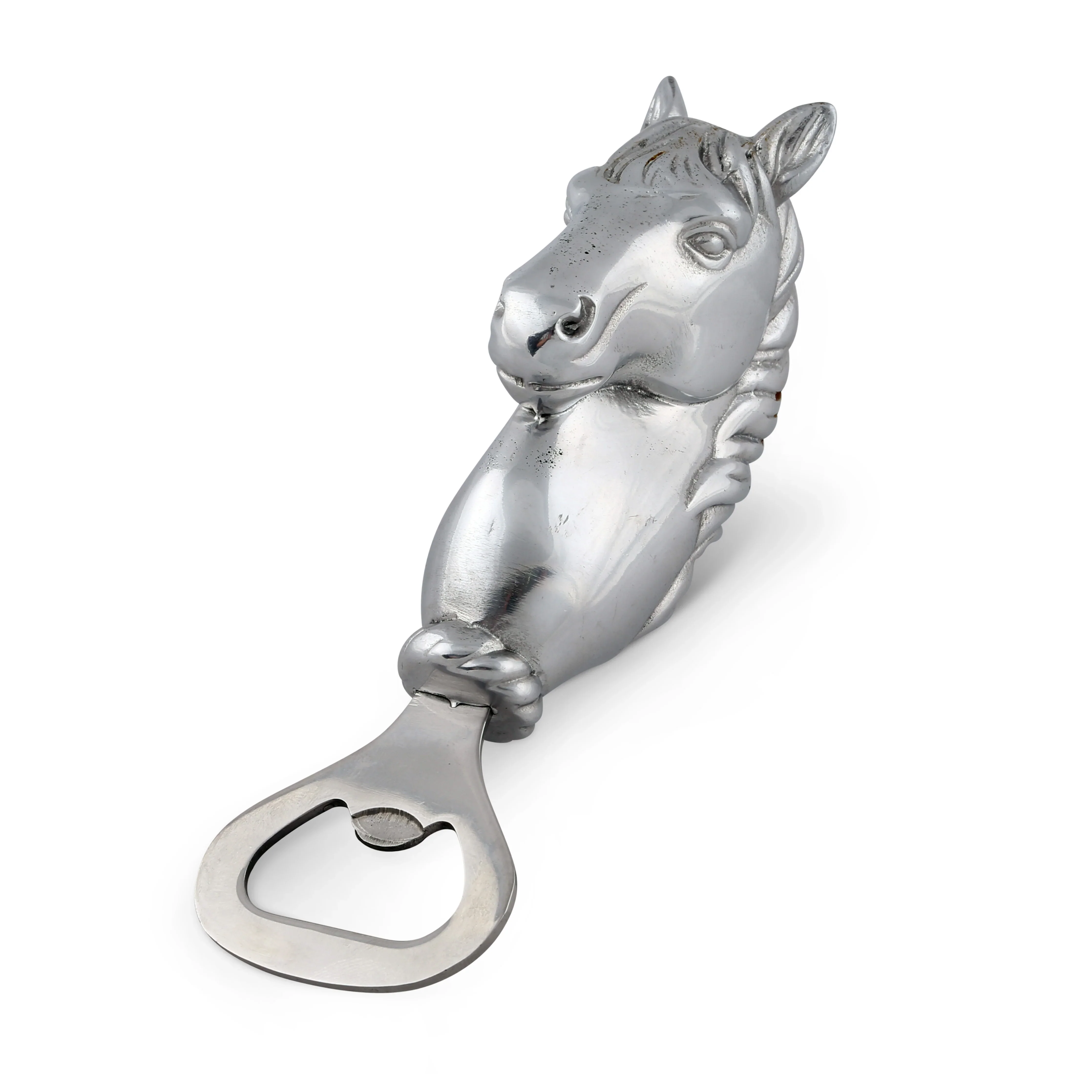 Horse Head Bottle Opener – 6.5" Polished Aluminum Equestrian Bar Tool - Image 3