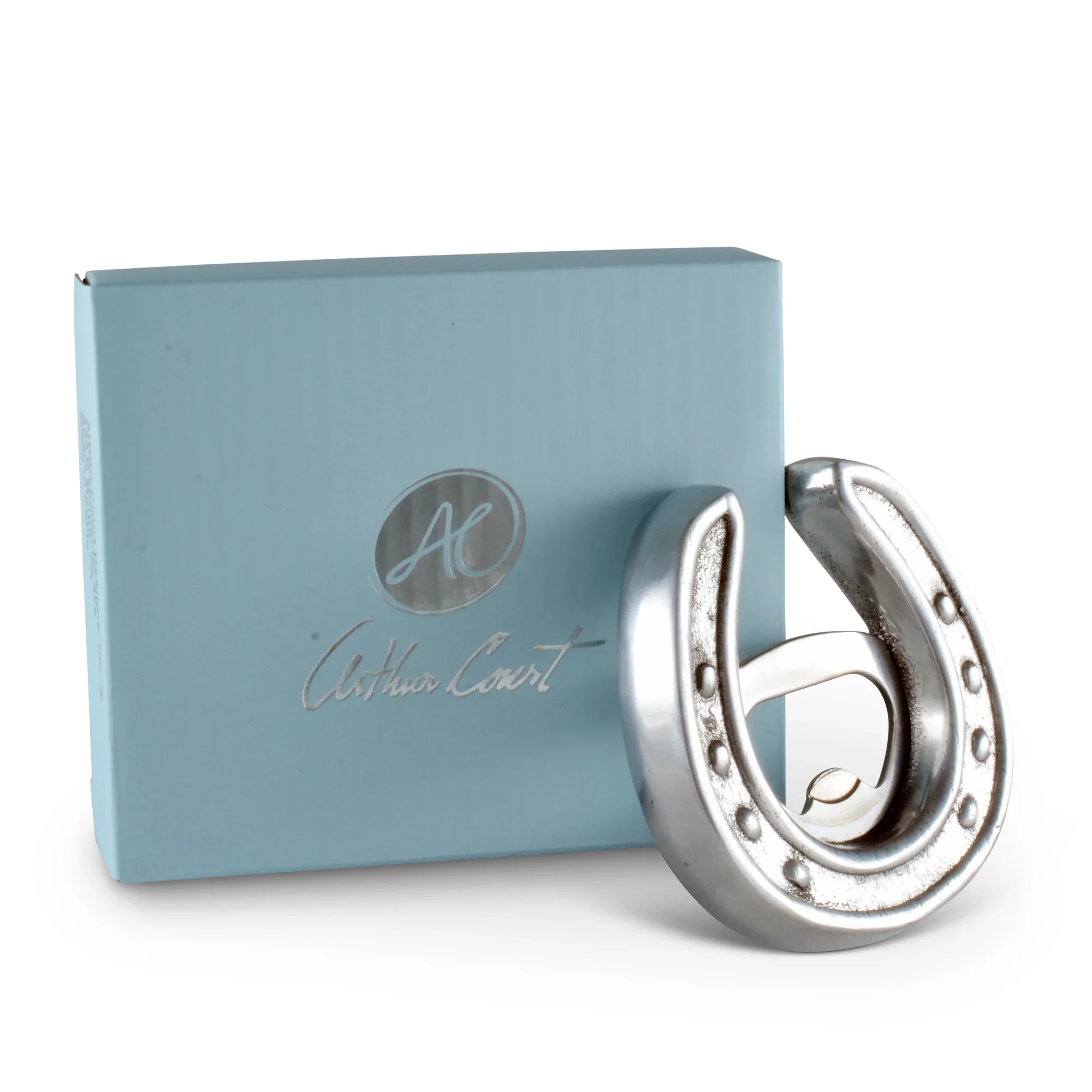 Horseshoe Bottle Opener – Polished Aluminum Equestrian Bar Tool