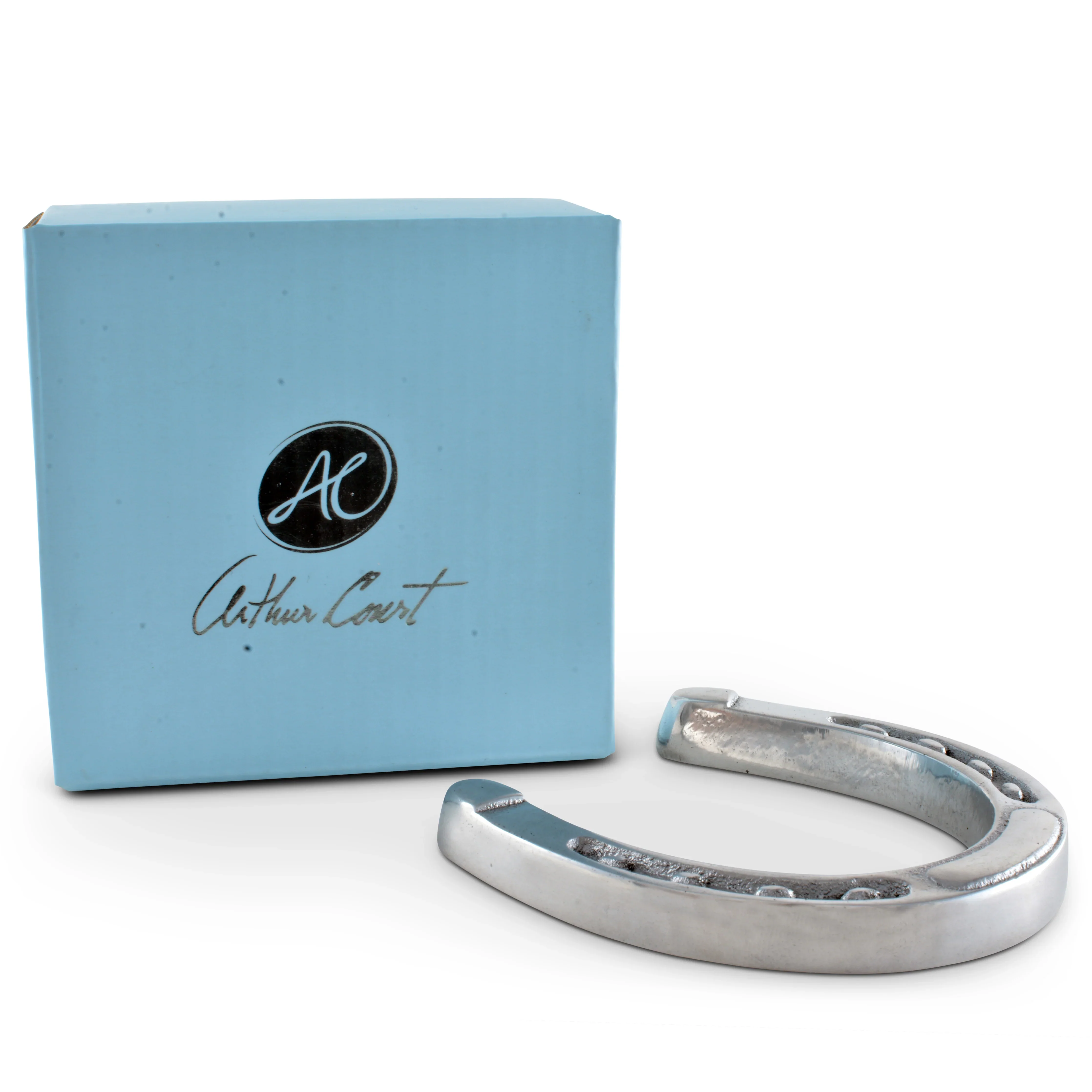 Horseshoe Napkin Weight – 3.5″ Aluminum Equestrian Table Accent - Image 4
