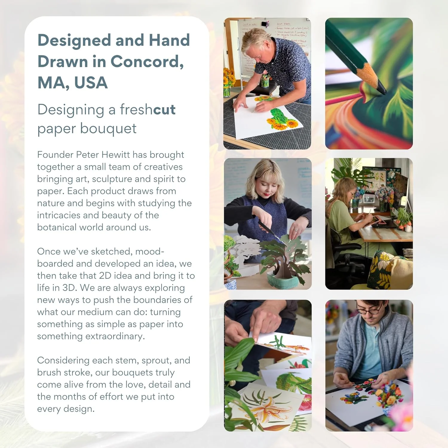 Hummingbird Oasis 3D Pop‑Up Bouquet Card – Paper Flowers & Fluttering Hummingbirds - Image 4