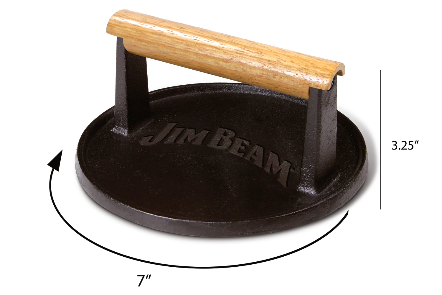 Jim Beam® Cast Iron Burger Press | Grilling & BBQ Accessories - Image 3