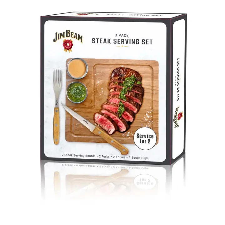 Jim Beam 2-Pack Steak Serving Set – Service for 2