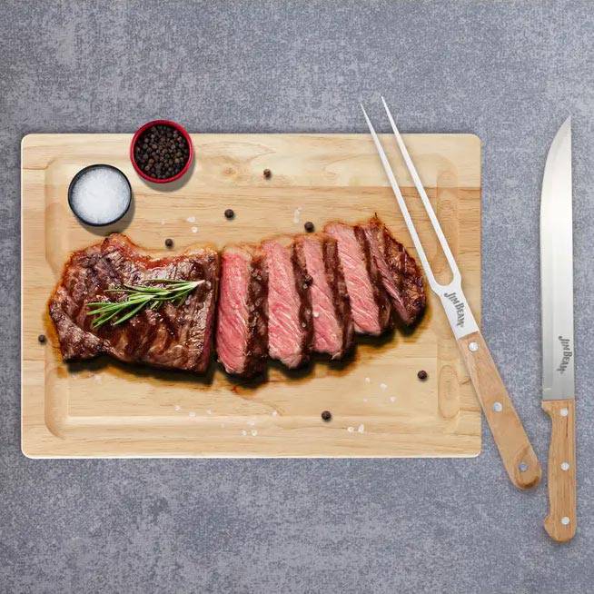 Jim Beam 3-Piece Carving Set – Board, Knife & Fork - Image 4