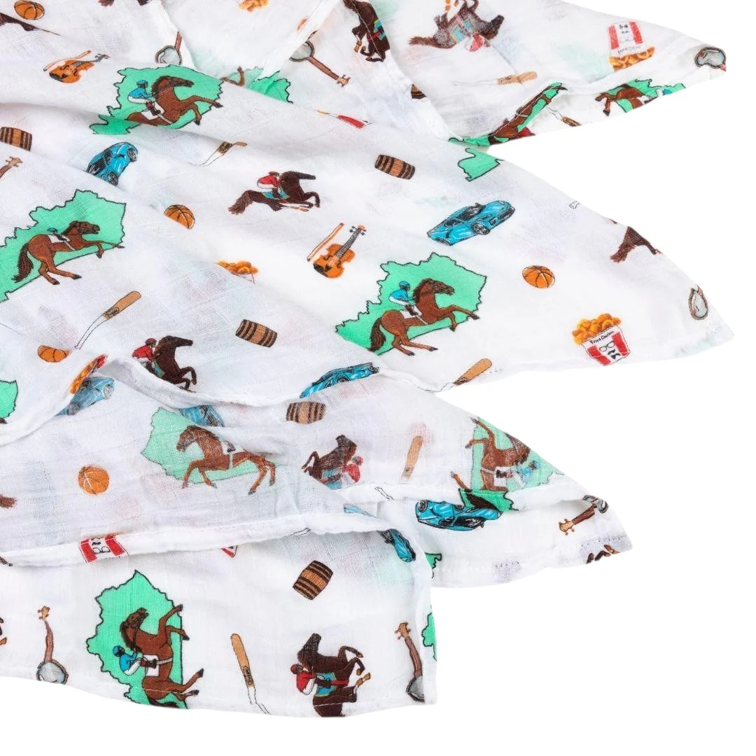 Kentucky Baby Muslin Swaddle Blanket - Image 3