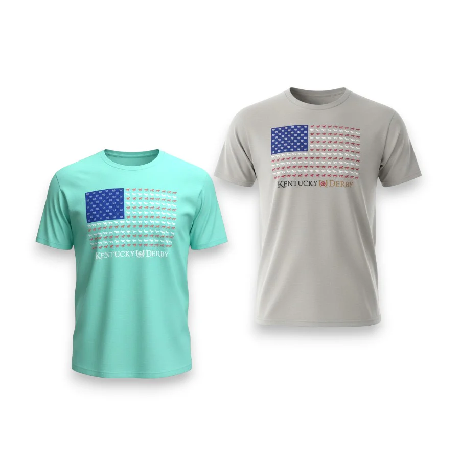 Kentucky Derby 152 Unisex Horse Flag T-Shirt | Patriotic Racing Tee