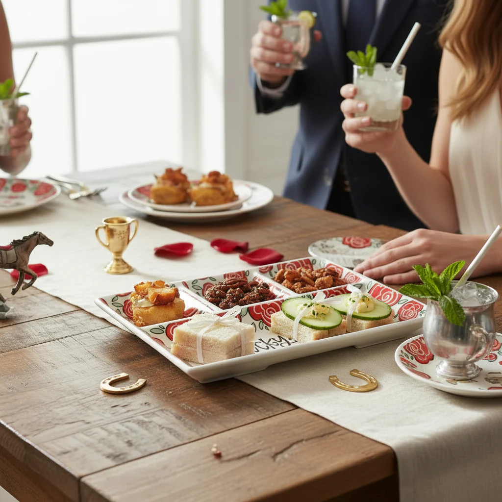Kentucky Derby 4-Section Platter | 13.5" x 10" Serving Dish - Image 2