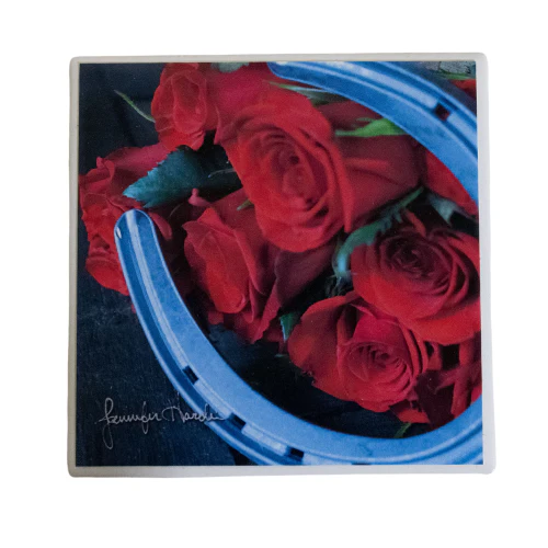 Kentucky Derby Ceramic Coaster – Horse & Horseshoe Designs (2 Styles Available) - Image 2