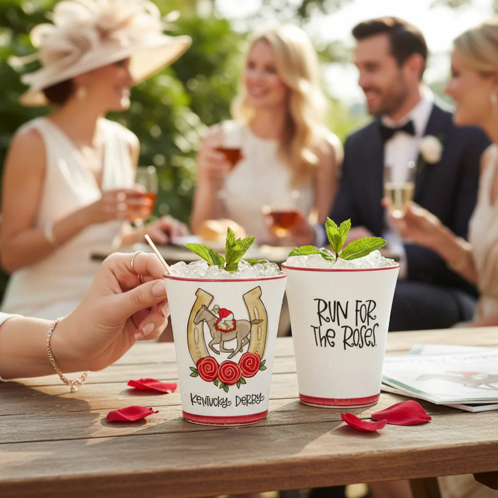 Kentucky Derby Julep Glass | 3.5" x 4.125" Collectible Drinkware - Image 2