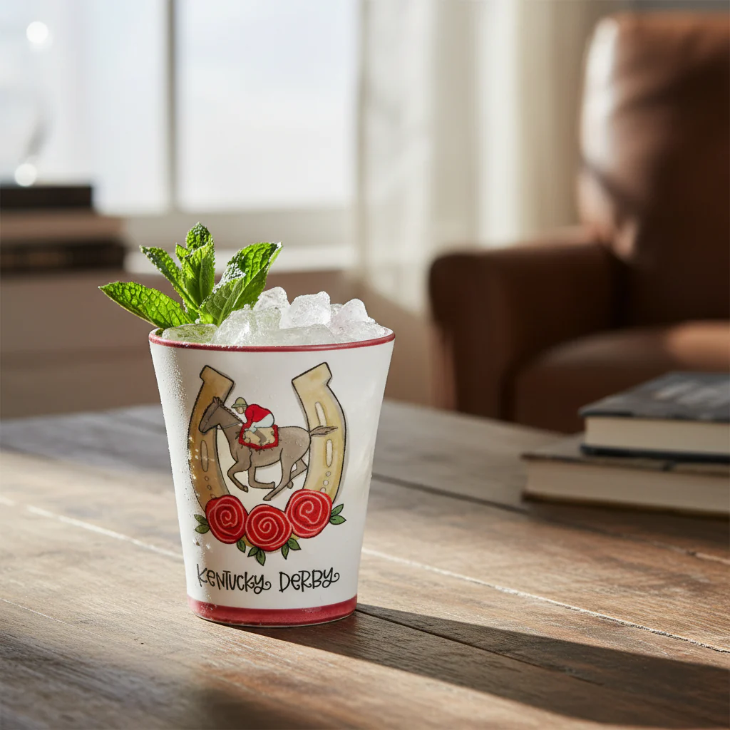 Kentucky Derby Julep Glass | 3.5" x 4.125" Collectible Drinkware - Image 3