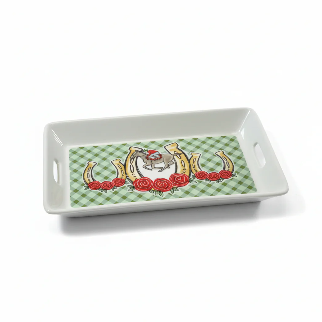 Kentucky Derby Mini Tray | 8.5" x 5.5" Decorative Serving Platter