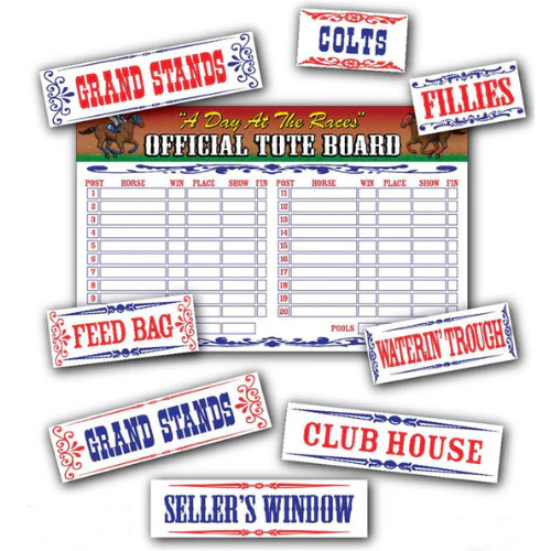 Kentucky Derby Party Poster Kit – 9-Piece Racing Theme Decor