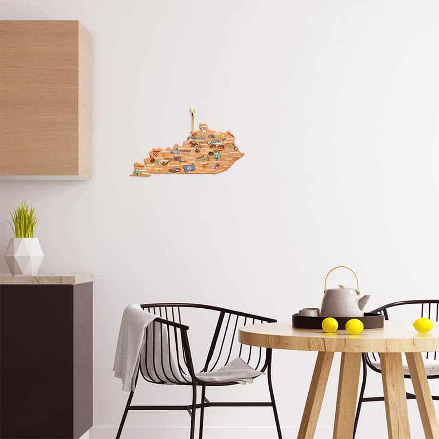 Kentucky Shape Cutting Board with Fish Kiss™ Artwork - Image 7