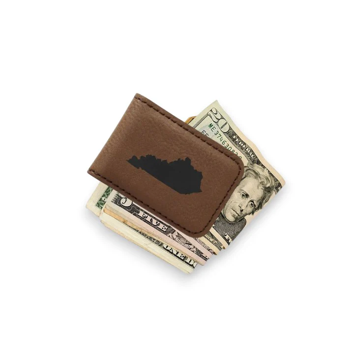Kentucky State Money Clip | Faux Leather Derby Accessory & Men's Gift - Image 3