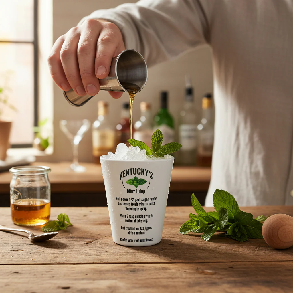 Kentucky's Mint Julep Recipe Cup | Ceramic Derby Drinkware & Gift - Image 2