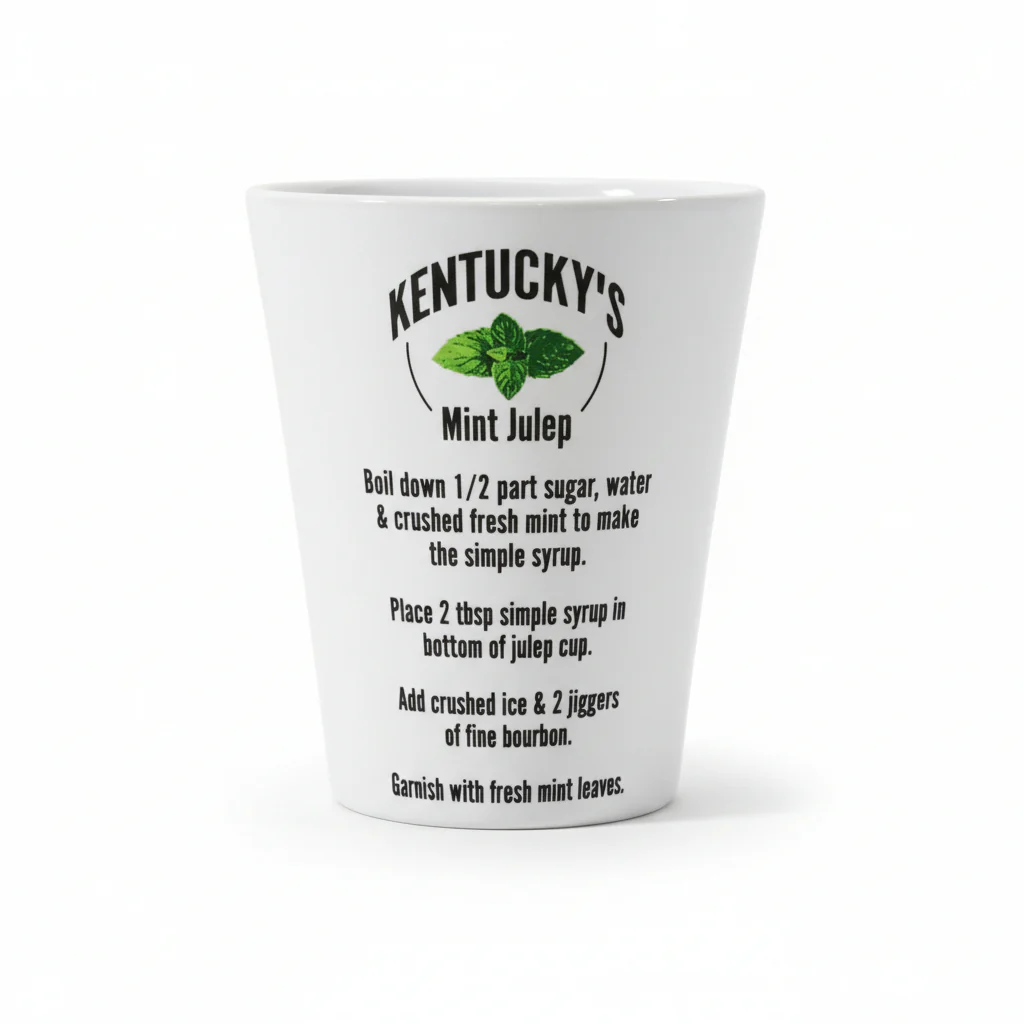 Kentucky's Mint Julep Recipe Cup | Ceramic Derby Drinkware & Gift - Image 3