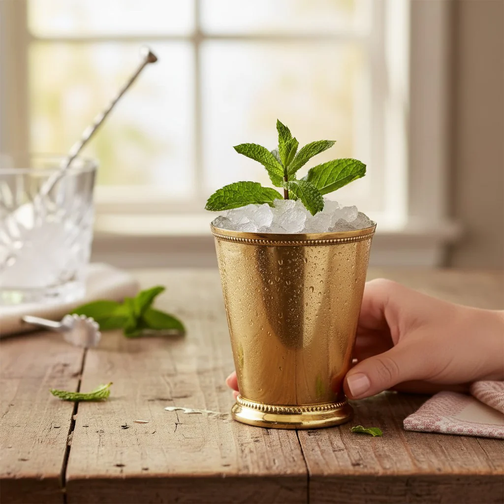 Large Gold Stainless Steel Mint Julep Cup | 12 oz Artisanal Cocktail Tumbler - Image 2
