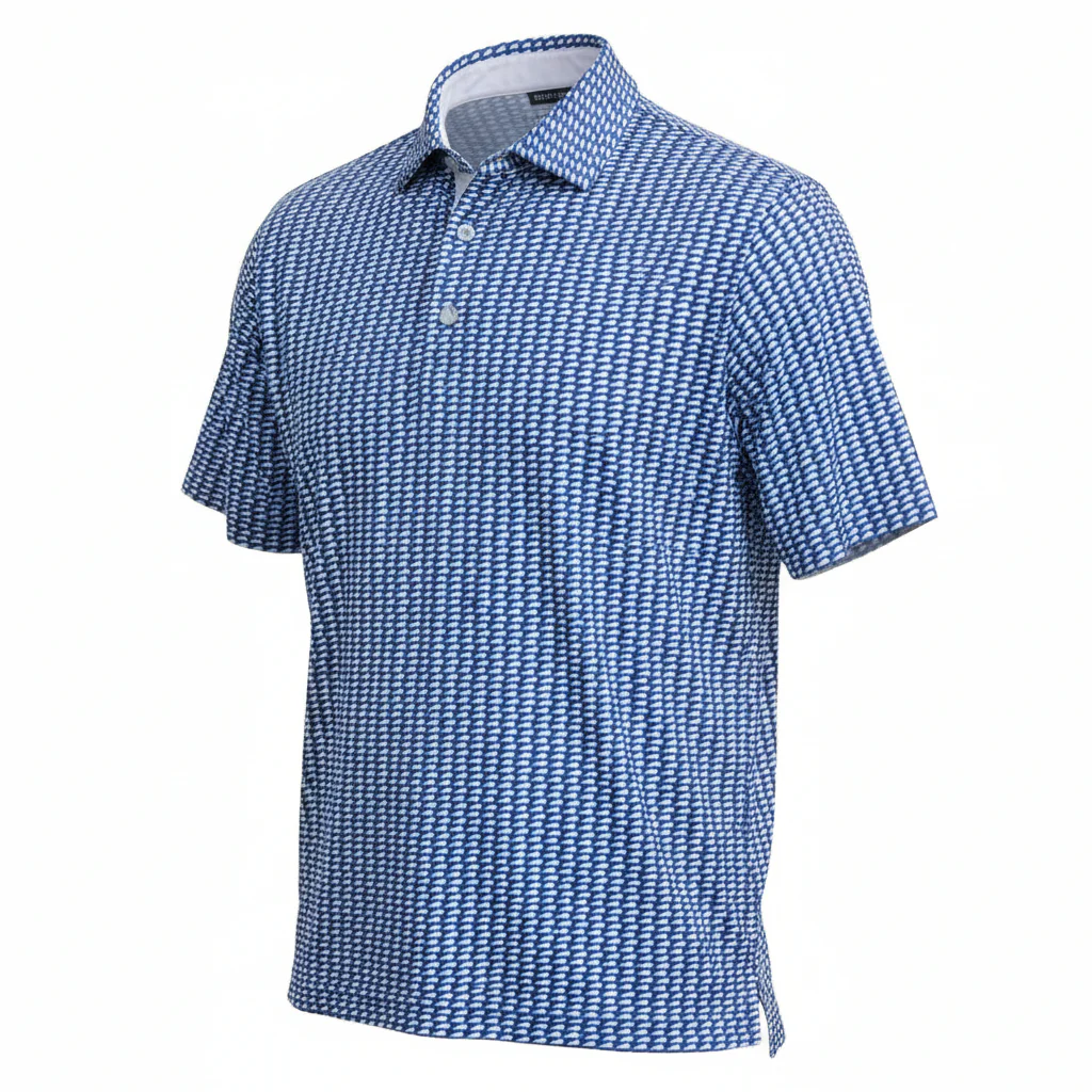 Lexington, Kentucky Performance Polo | Bluegrass Micro-Pattern