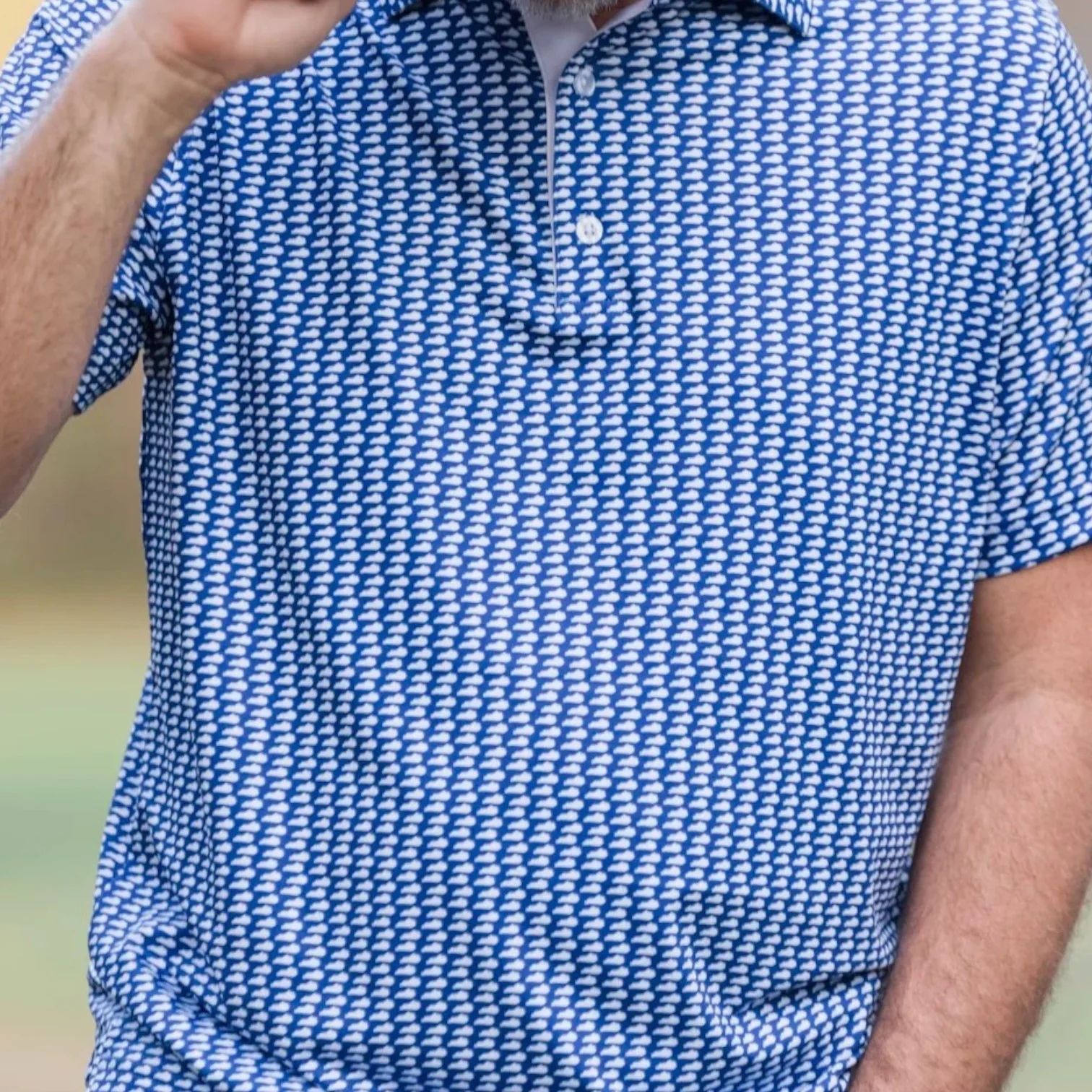 Lexington, Kentucky Performance Polo | Bluegrass Micro-Pattern - Image 3