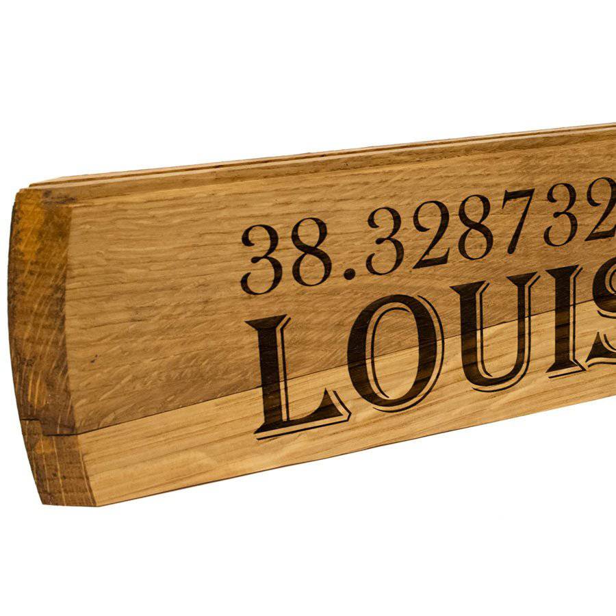 Louisville, Kentucky Coordinates Barrel Stave - Image 2