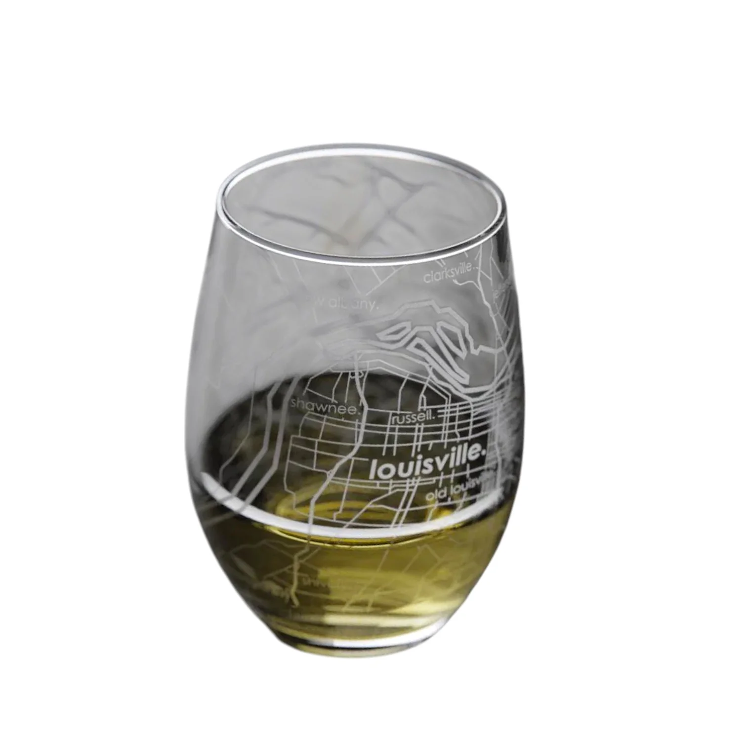 Louisville Map Stemless Wine Glass – 15 oz. - Image 4