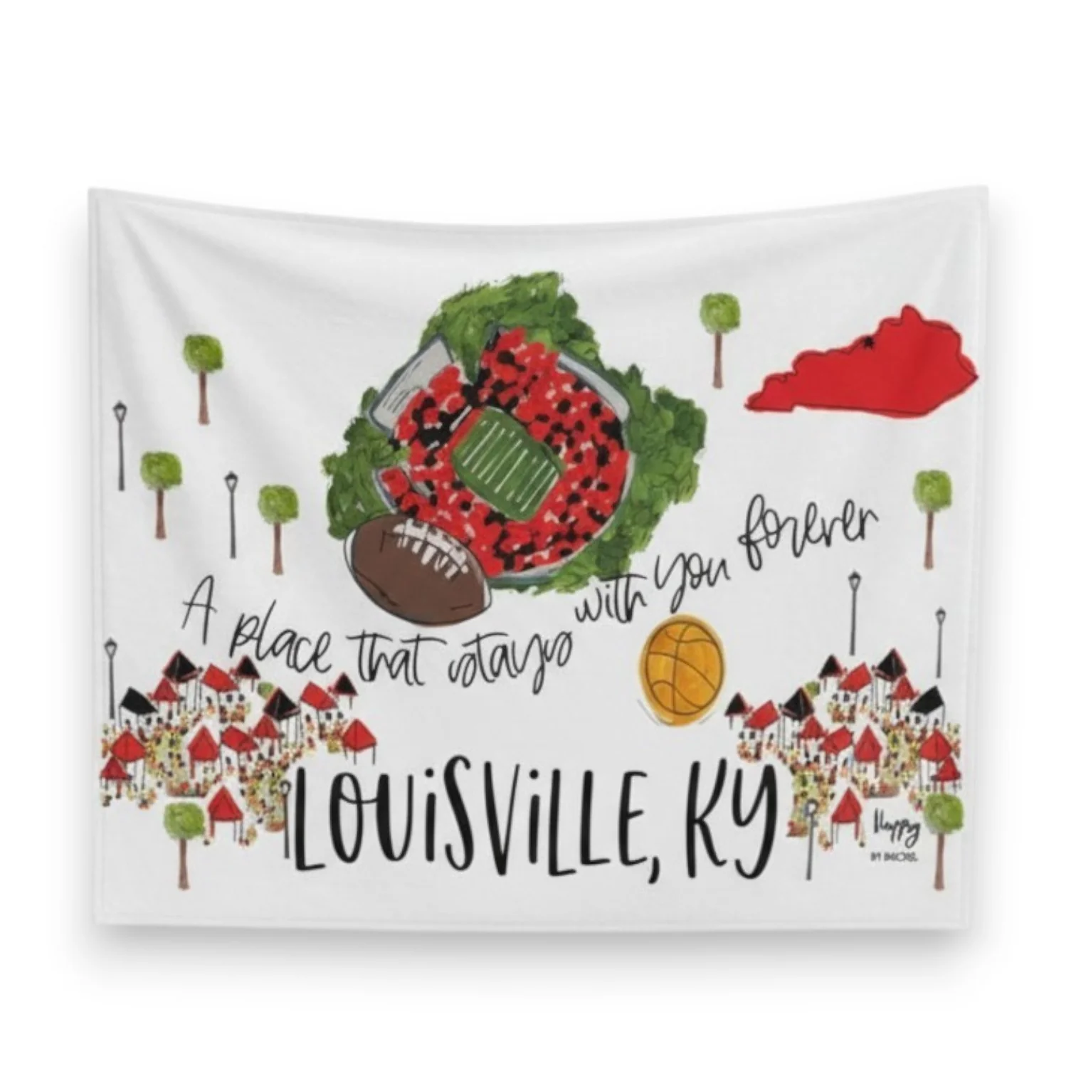 Louisville Saturdays Game Day Fleece Blanket