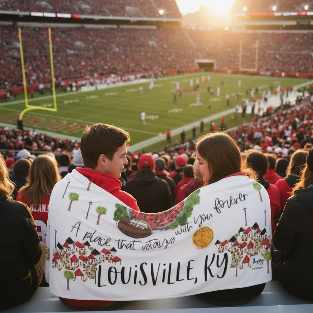 Louisville Saturdays Game Day Fleece Blanket - Image 3