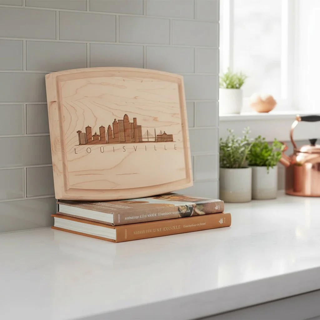 Louisville Skyline Maple Cutting Board | Kentucky Charcuterie Gift - Image 2