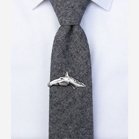 Love Your Neigh-Bor Antiqued Silver Tie Clip - Image 3