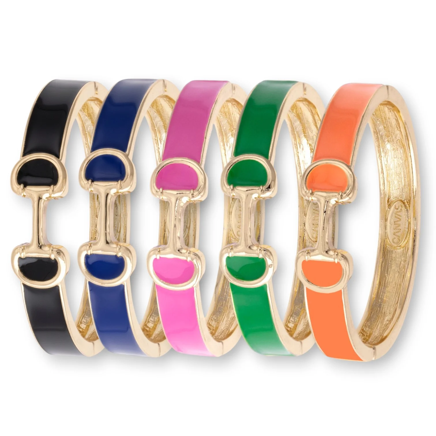 Majesty Horsebit Enamel Hinge Bangle