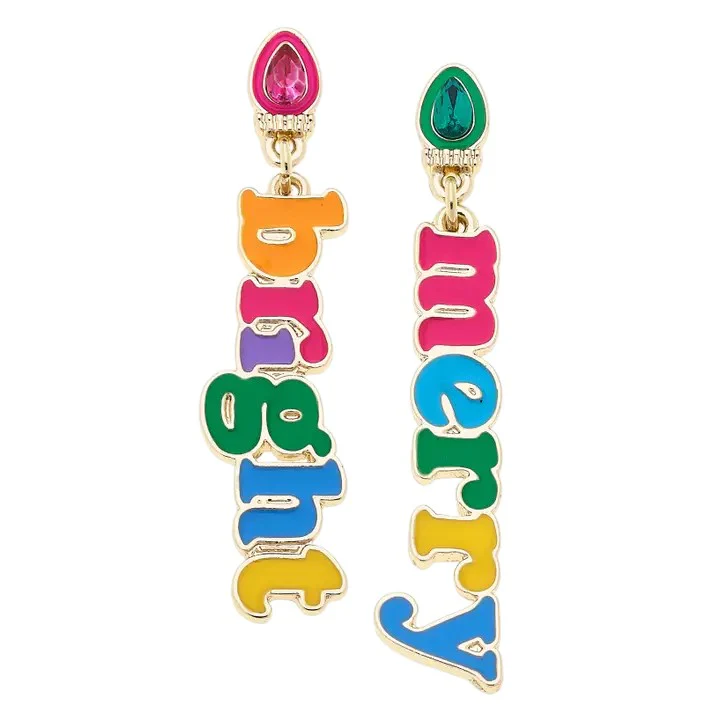 Merry & Bright Holiday Jewelry – Charm Bracelet, Earrings, Necklace, or Bracelet Set - Image 3
