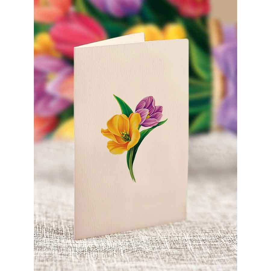 Mini Festive Tulips Paper Flower Bouquet - Image 5