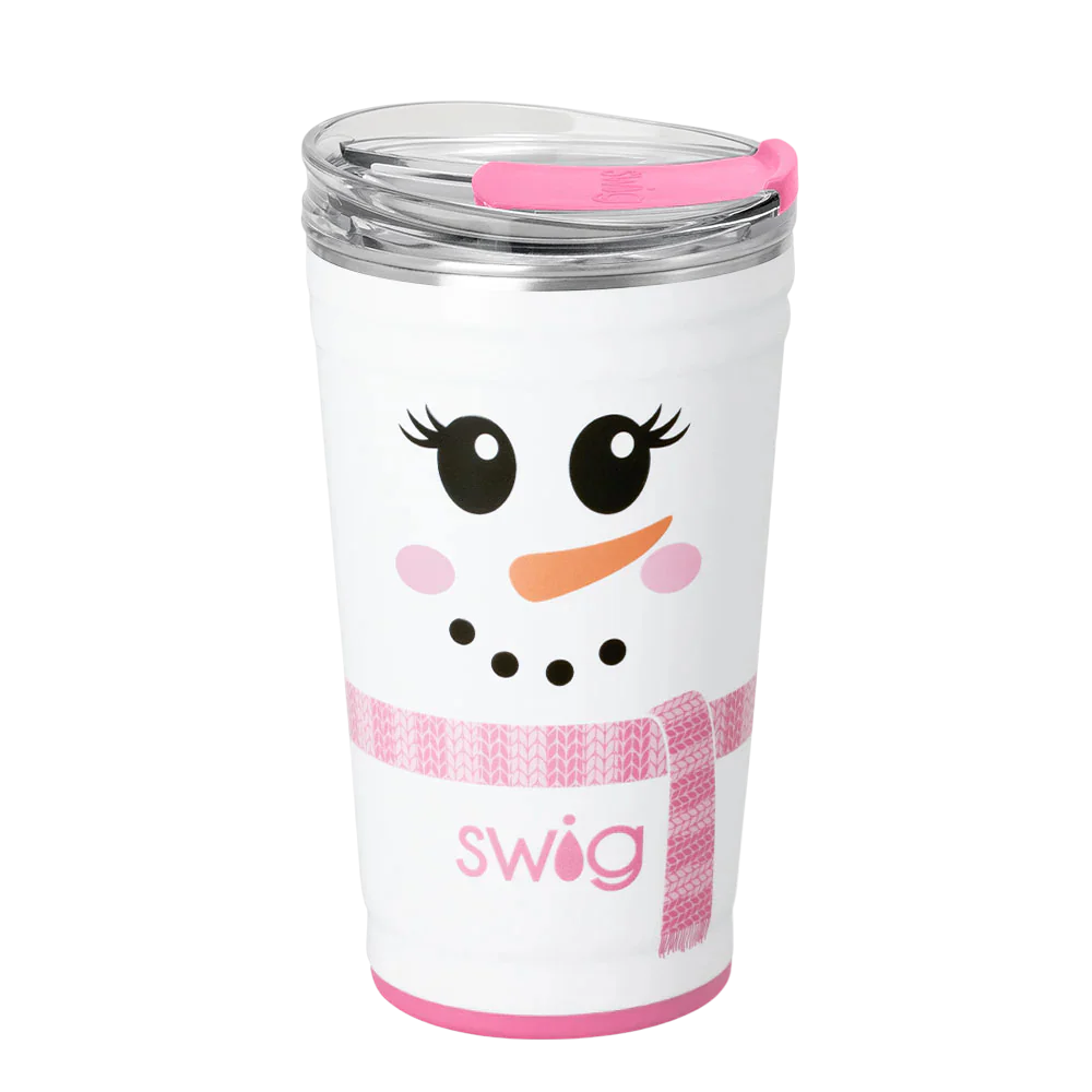 Ms. Frost Holiday Snowman Tumbler – 40oz Mega Mug, 24oz Party Cup, 12oz Wine - Image 3