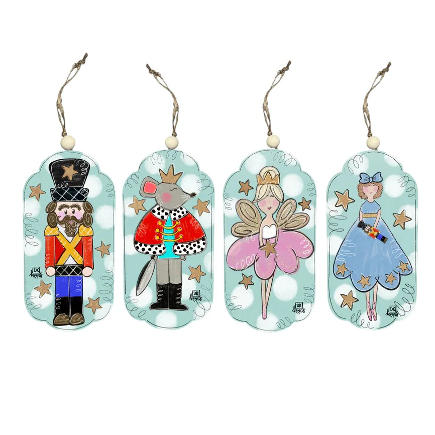 Nutcracker Ballet Ornaments - Choose a Single or Full Set of 4