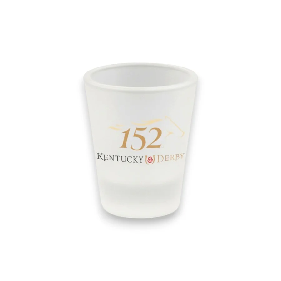 Official 152nd Kentucky Derby Frosted Shot Glass | Commemorative Barware