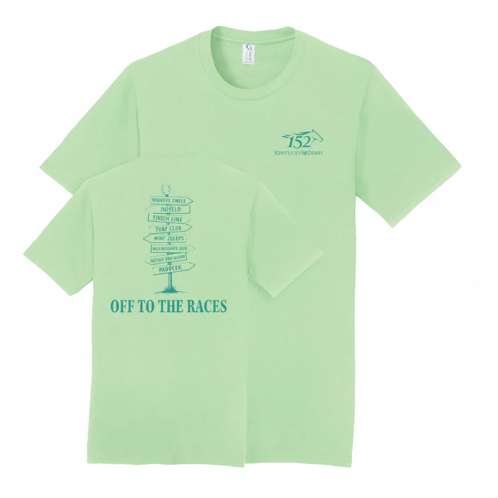 Official Kentucky Derby 152 "Off to the Races" Signpost T-Shirt