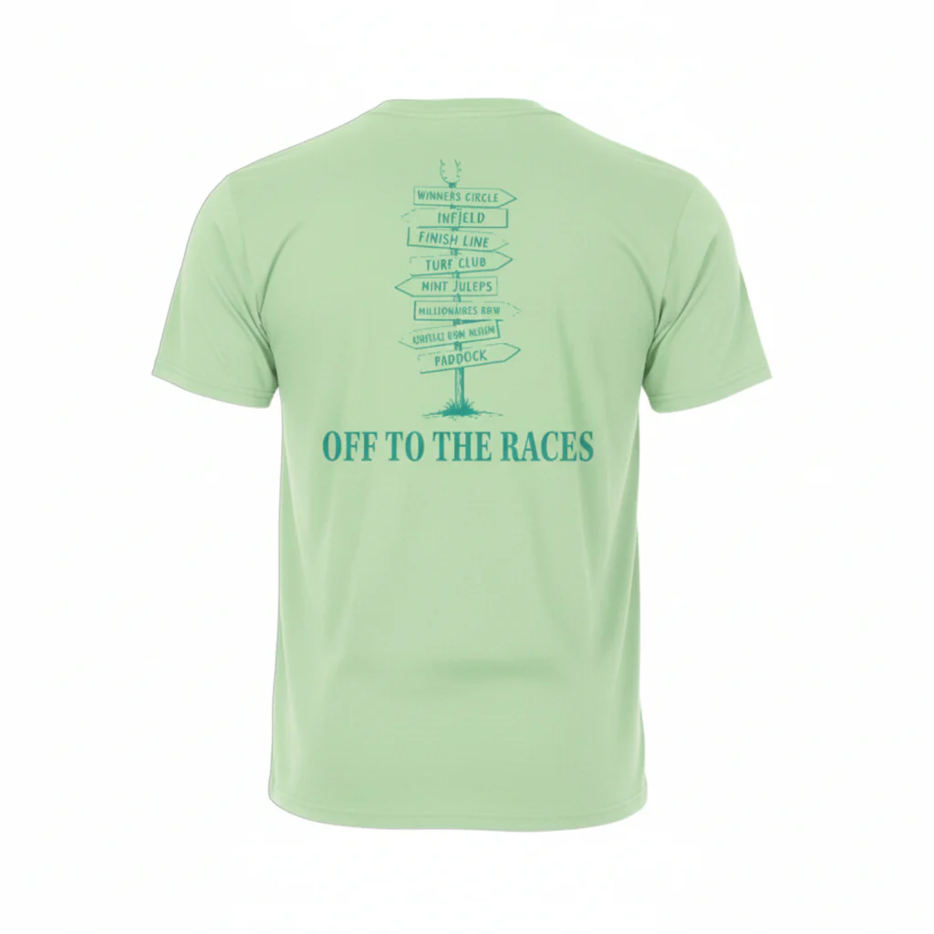 Official Kentucky Derby 152 "Off to the Races" Signpost T-Shirt - Image 4