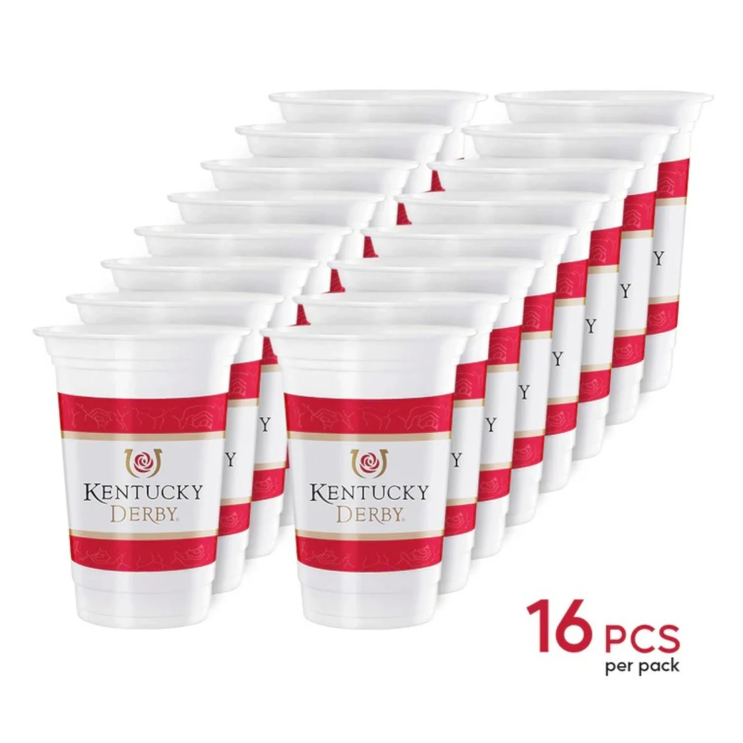 Official Kentucky Derby 16oz Plastic Cups | 16-Pack - Image 2