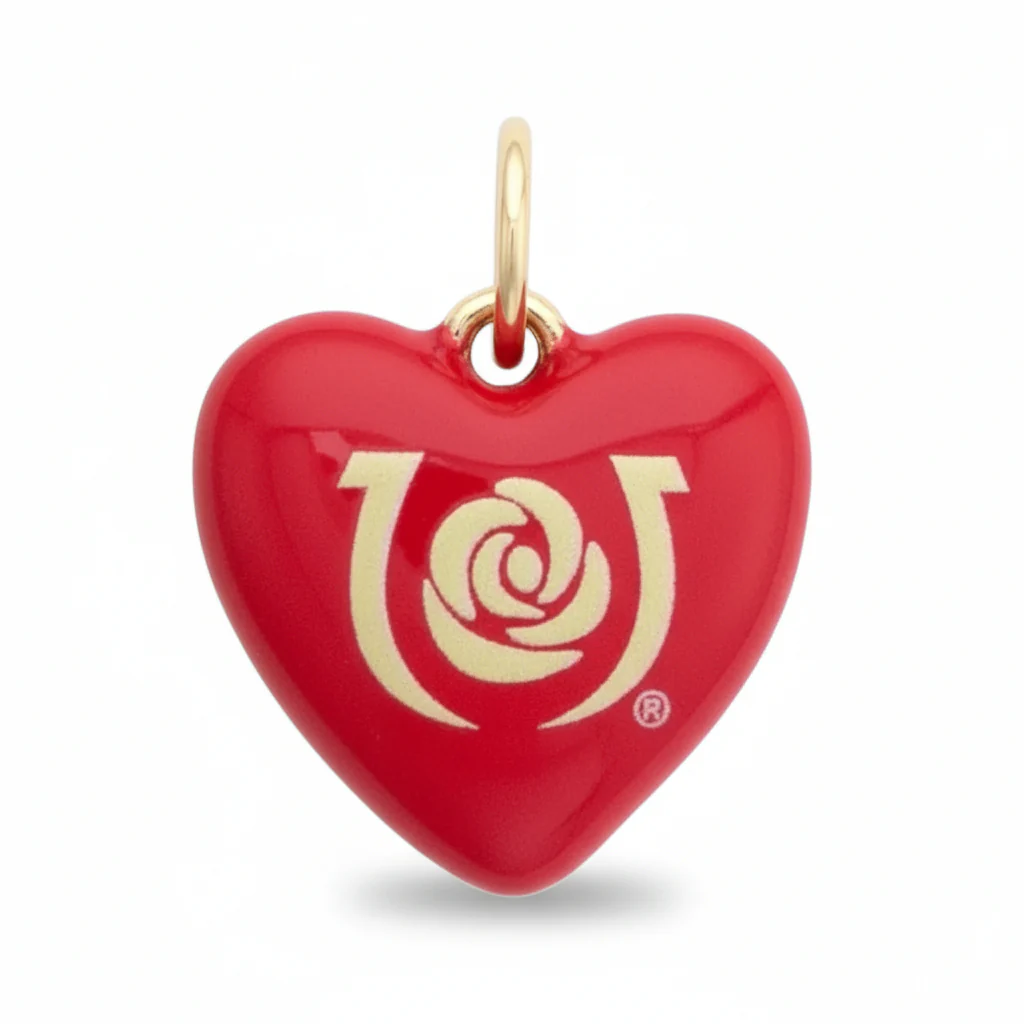 Official Kentucky Derby Enamel Heart Charm | Red (Charm Only)