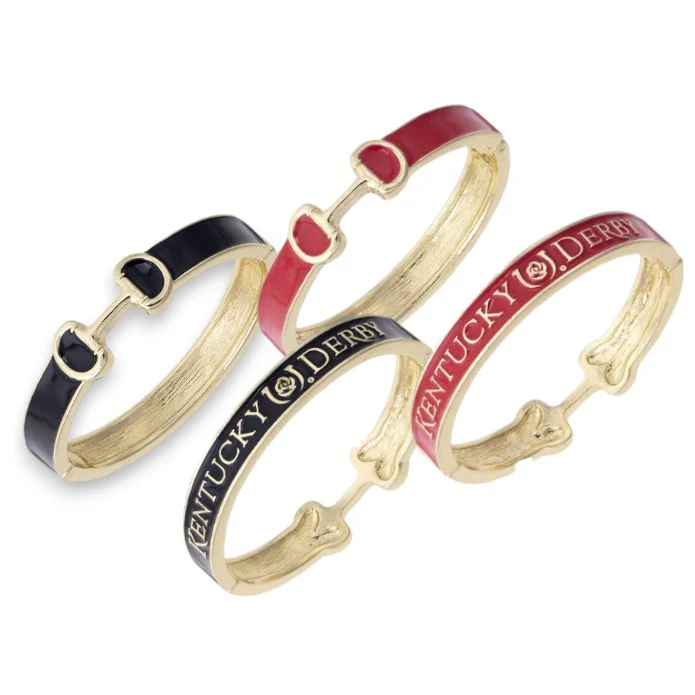 Official Kentucky Derby Enamel Snaffle Bit Hinged Bangle