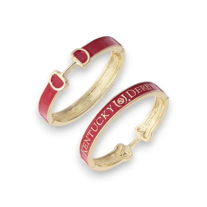 Official Kentucky Derby Enamel Snaffle Bit Hinged Bangle - Image 3