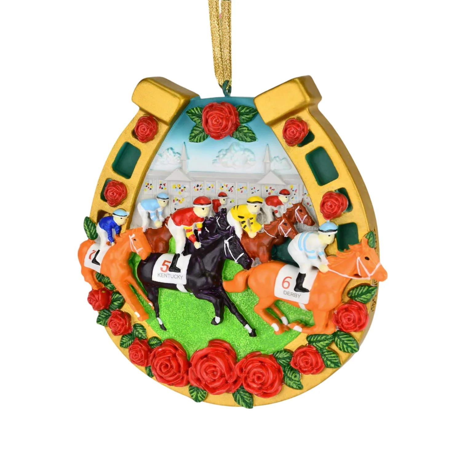 Official Kentucky Derby Horseshoe Ornament – Churchill Downs Race Scene - Image 5